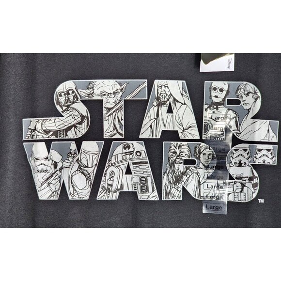 Star Wars Large Cotton/Polyester Machine Washable Lucasfilm Crew Neck Shirt - Picture 3 of 9